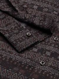 The Indian Garage Co Men Slim Fit Geometric Print Shirt