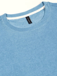 Thomas Scott Men's Solid Round Neck Oversized Casual T-shirt