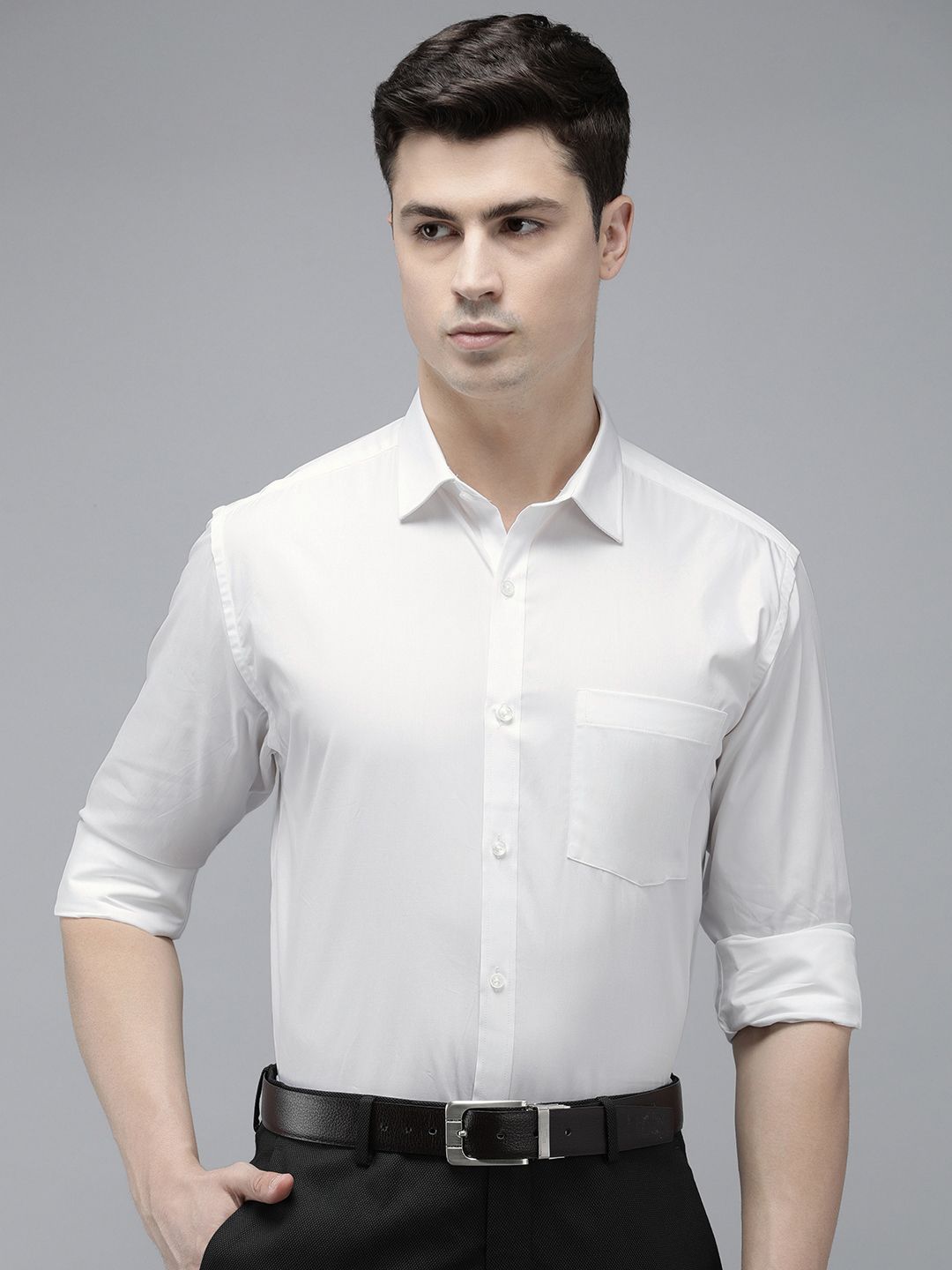 Park Avenue Pure Cotton Slim Fit Cutaway Collar Formal Shirt