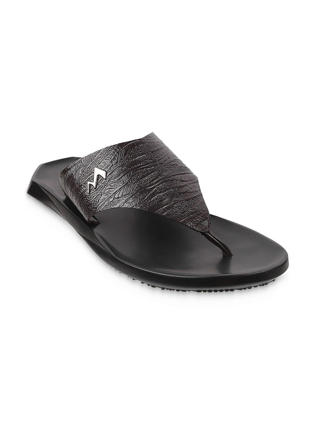 Metro Men Textured Leather Comfort Sandals