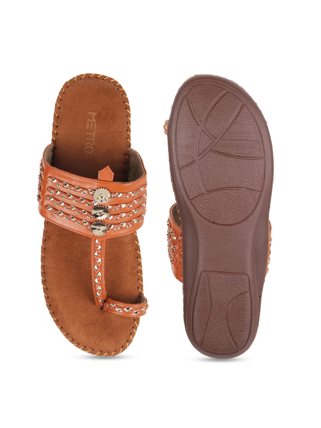 Metro Embellished One Toe Flats