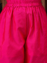pspeaches Girls Ethnic Motifs Yoke Design Gotta Patti A-Line Kurta With Trouser & Dupatta