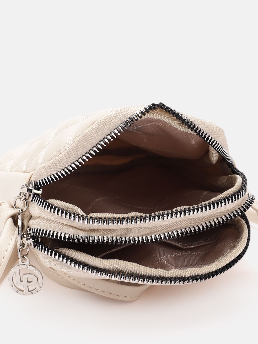 Lino Perros Structured Sling Bag with Quilted Detail