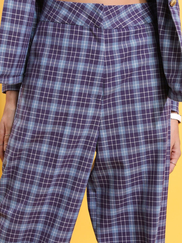 Tokyo Talkies Checked Blazer With Trousers