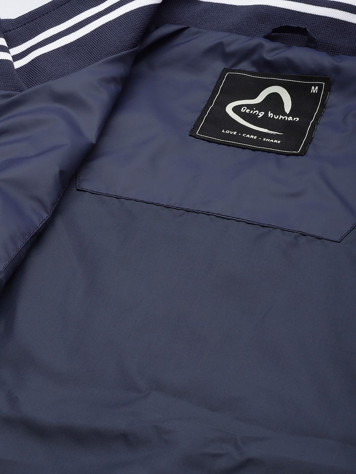 Being Human Mock Collar Varsity Jacket