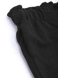DressBerry Women Black Regular Mid-Rise Trousers