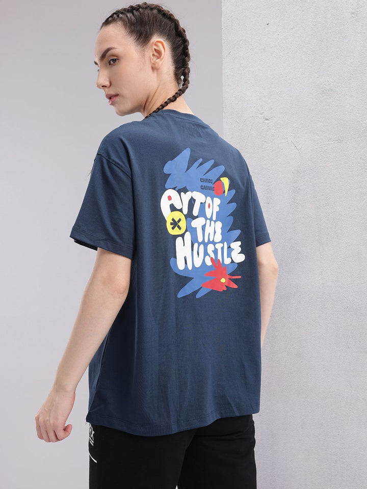 HRX by Hrithik Roshan Graphic Printed Drop-Shoulder Sleeves T-shirt
