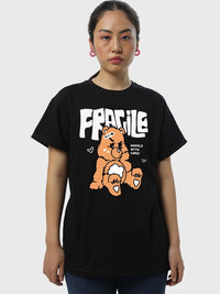 Bewakoof Women Fragile Graphic Printed Boyfriend T-shirt