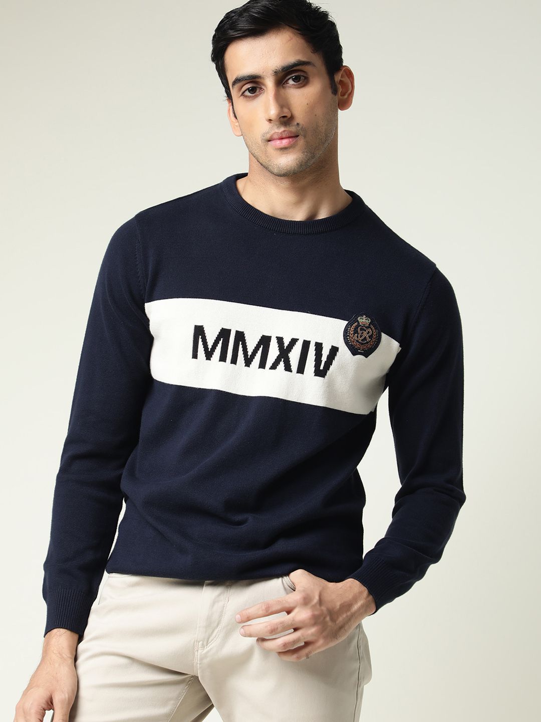 RARE RABBIT Men Since Slim Fit Typography Printed Sweatshirt