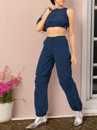 DressBerry Chic & Stylish Athleisure Sleeveless Crop Co-Ord