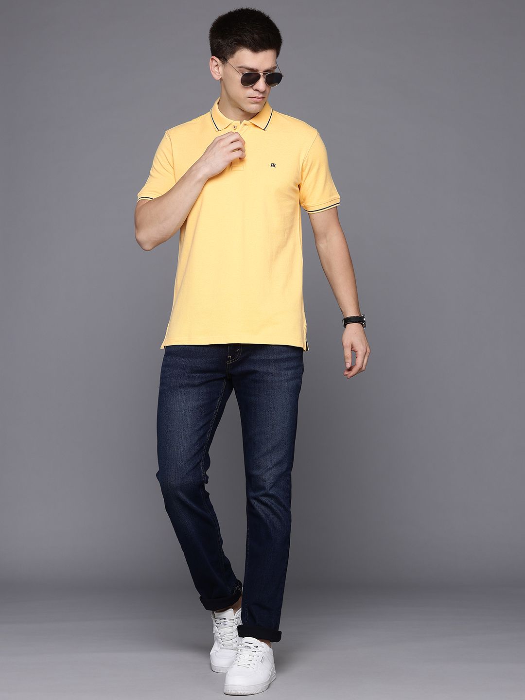 Raymond Men Polo Collar Pure Cotton T-shirt