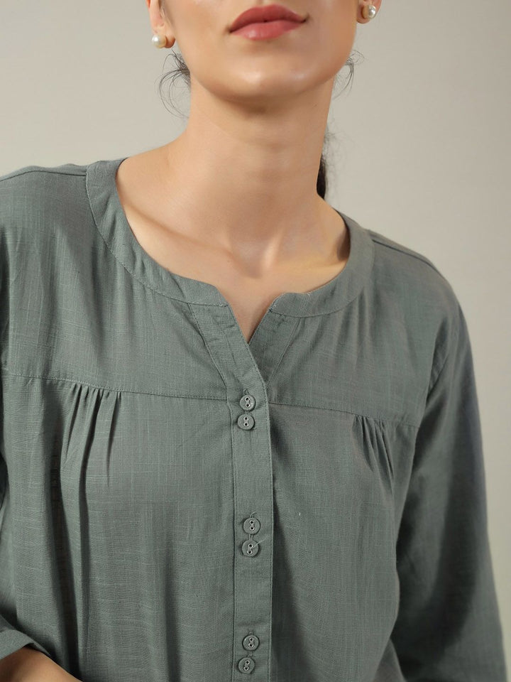 SANSKRUTIHOMES Green Pure Cotton Night suit