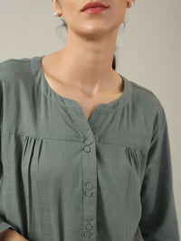 SANSKRUTIHOMES Green Pure Cotton Night suit