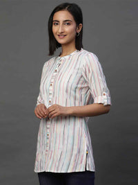 AURELIA Striped Straight Kurti