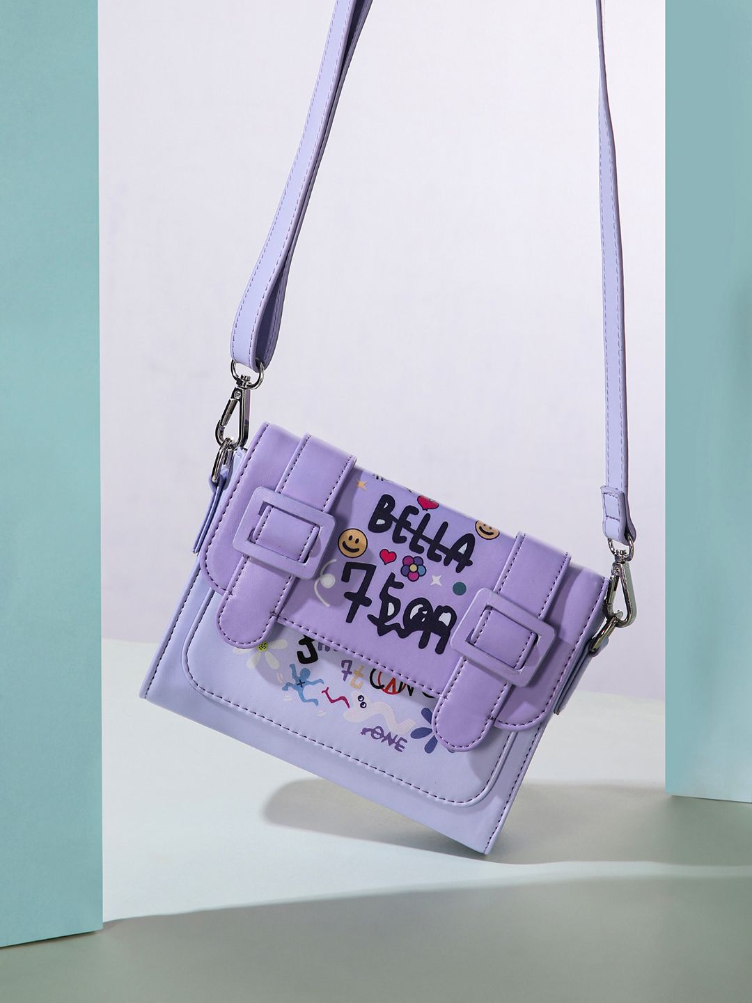 Berrylush Printed Structured Sling Bag