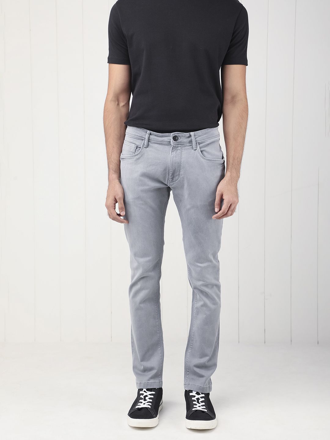 RARE RABBIT Men Velles Slim Fit Mid-Rise Cotton Jeans