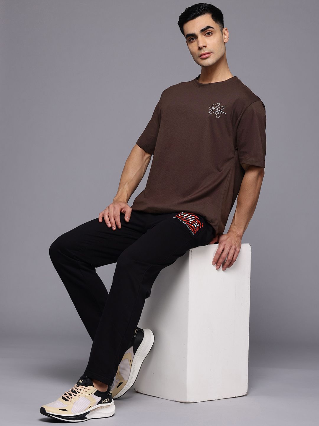 HRX by Hrithik Roshan  Brand Logo Detail T-shirt