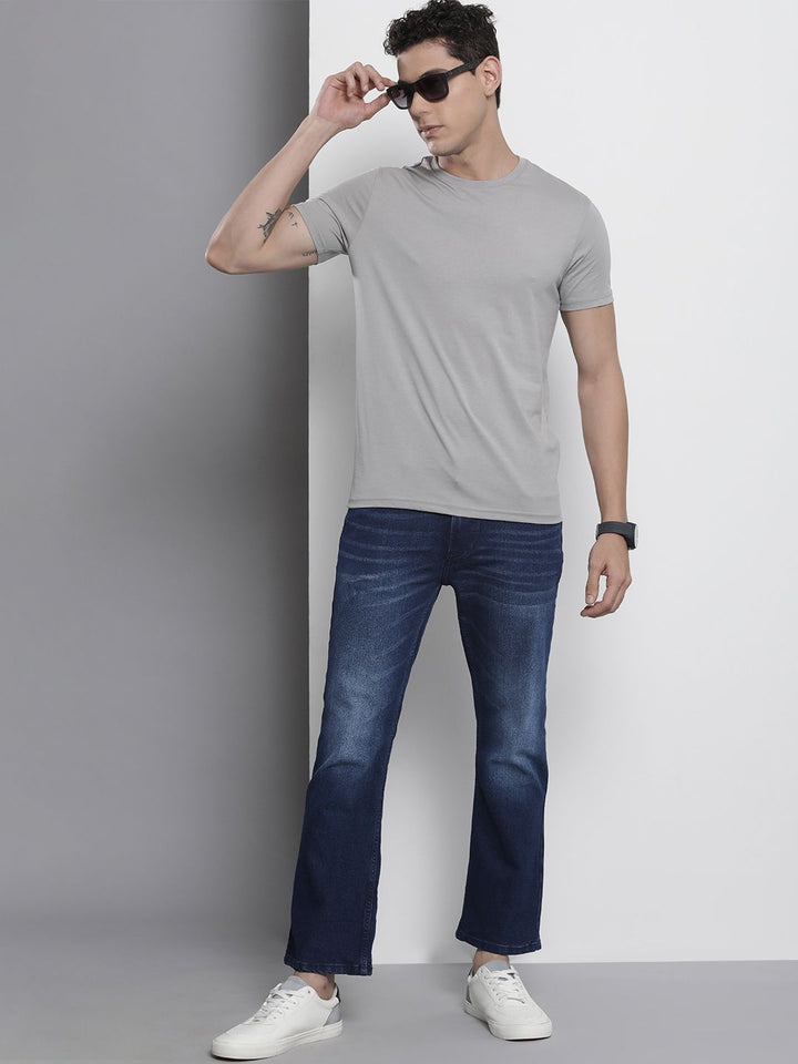 The Indian Garage Co Men Bootcut Light Fade Stretchable Jeans