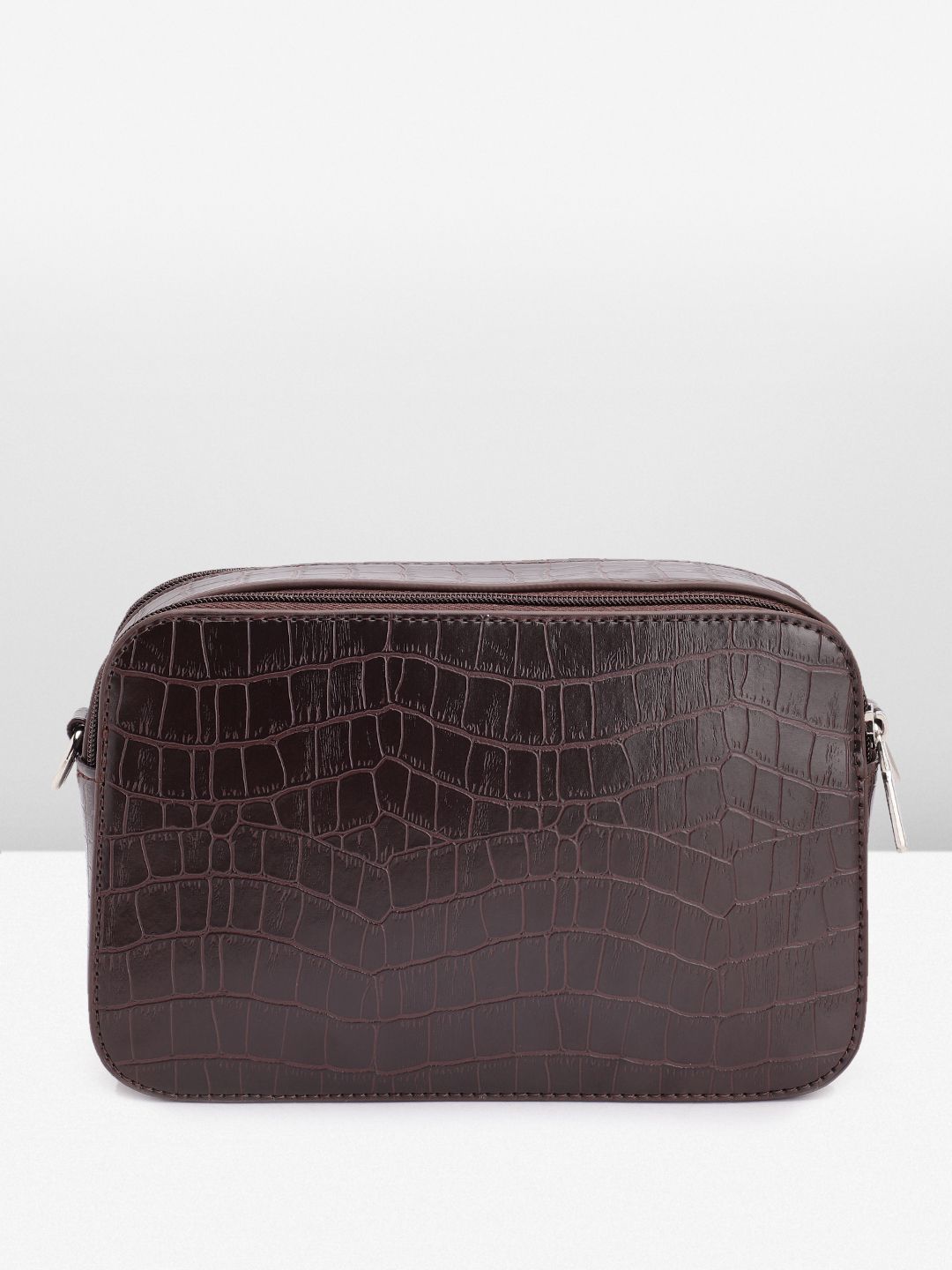 Lino Perros Croc Textured Structured Sling Bag