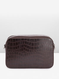 Lino Perros Croc Textured Structured Sling Bag