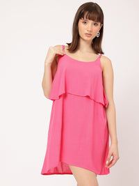 DressBerry Cute & Cuddly Shoulder Straps Layered A-Line Dress