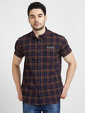 SPYKAR Classic Opaque Tartan Checked Cotton Casual Shirt