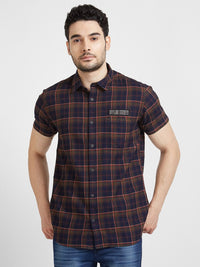SPYKAR Classic Opaque Tartan Checked Cotton Casual Shirt