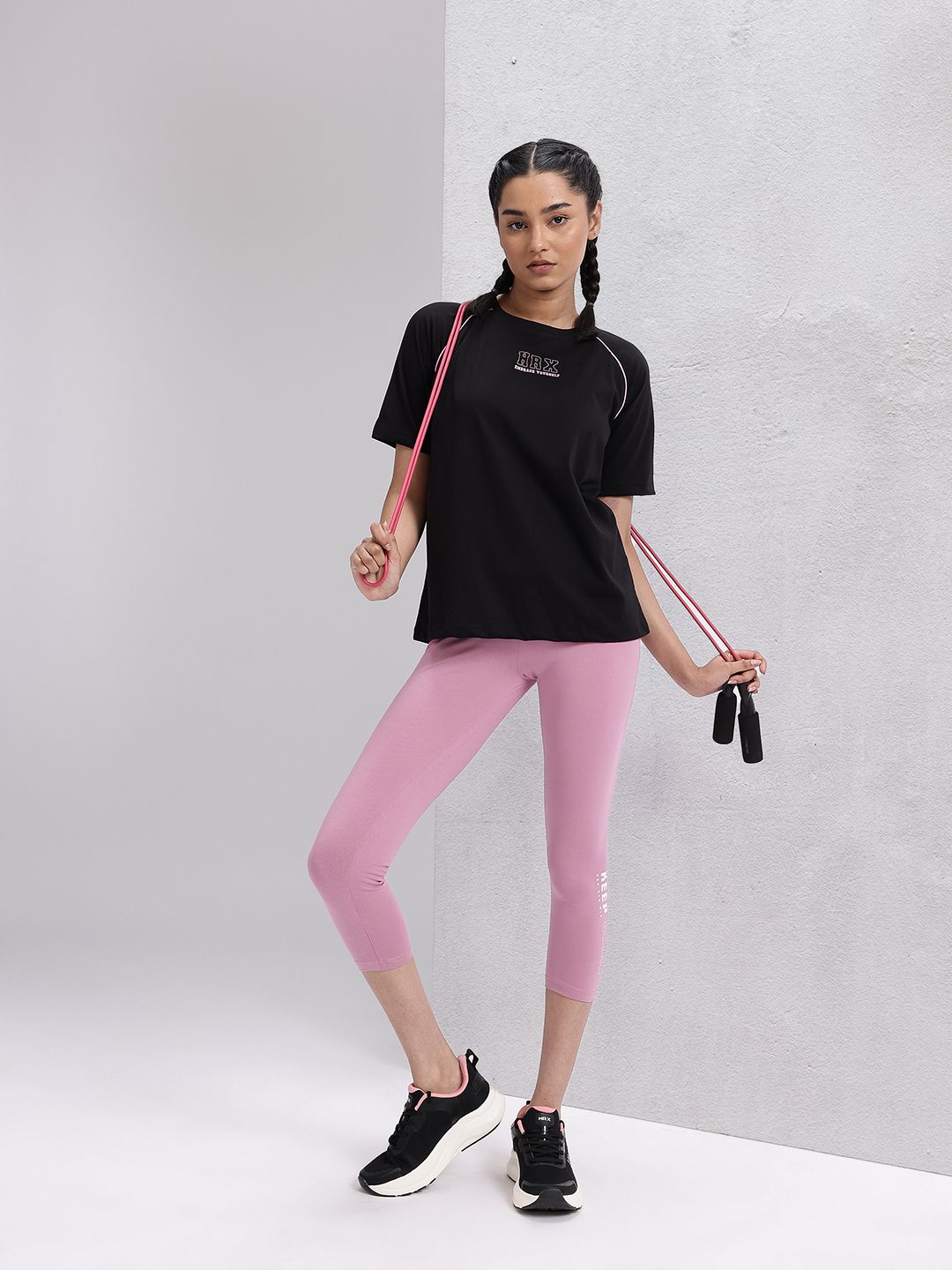 HRX by Hrithik Roshan Brand Logo Print Training T-shirt