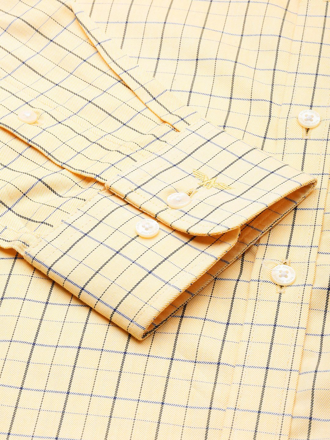 Park Avenue Slim Fit Grid Tattersall Checks Pure Cotton Formal Shirt