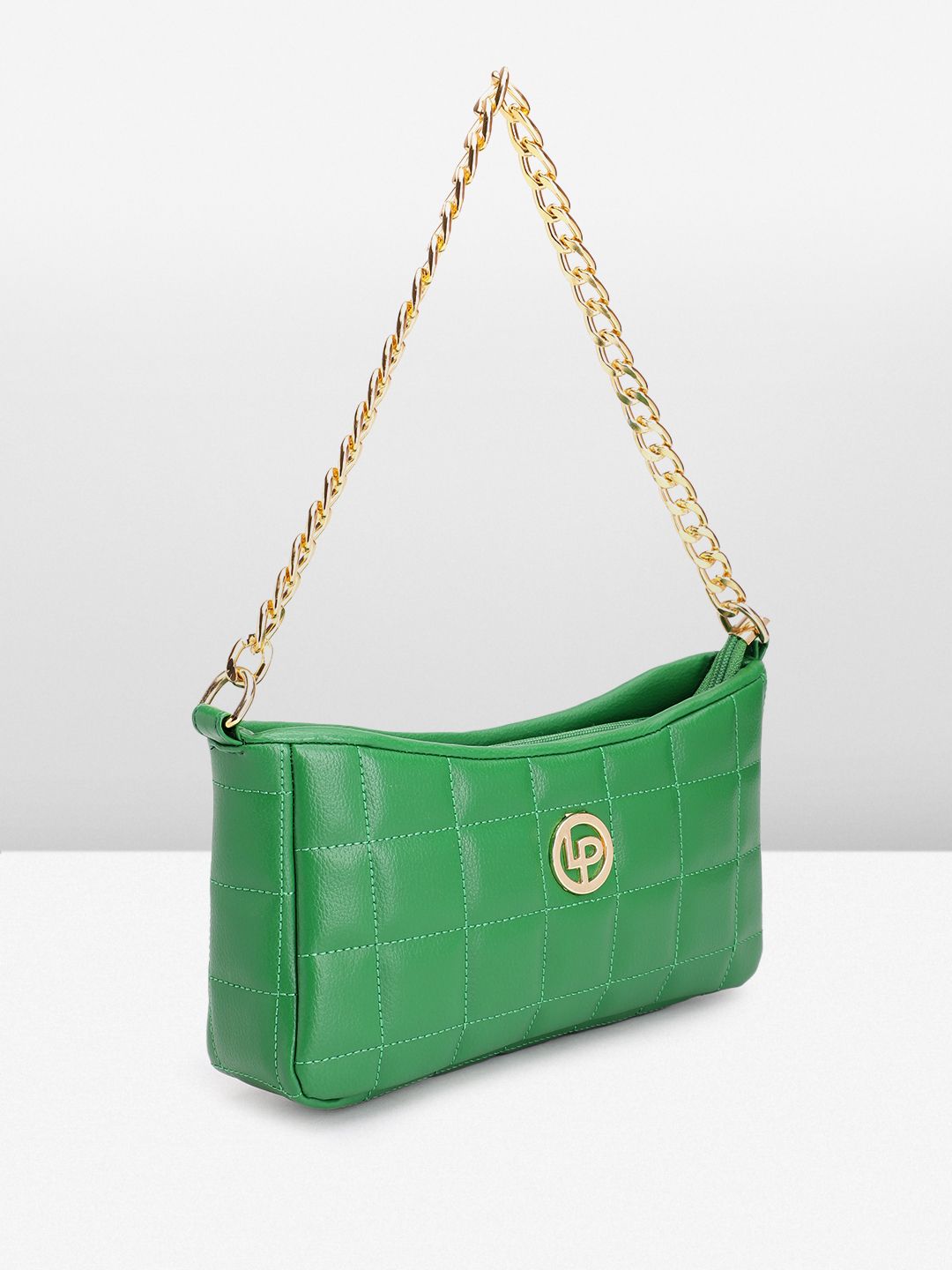 Lino Perros Structured Baguette Bag with Quilted Detail