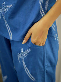 SANSKRUTIHOMES Women Printed Pure Cotton Night suit