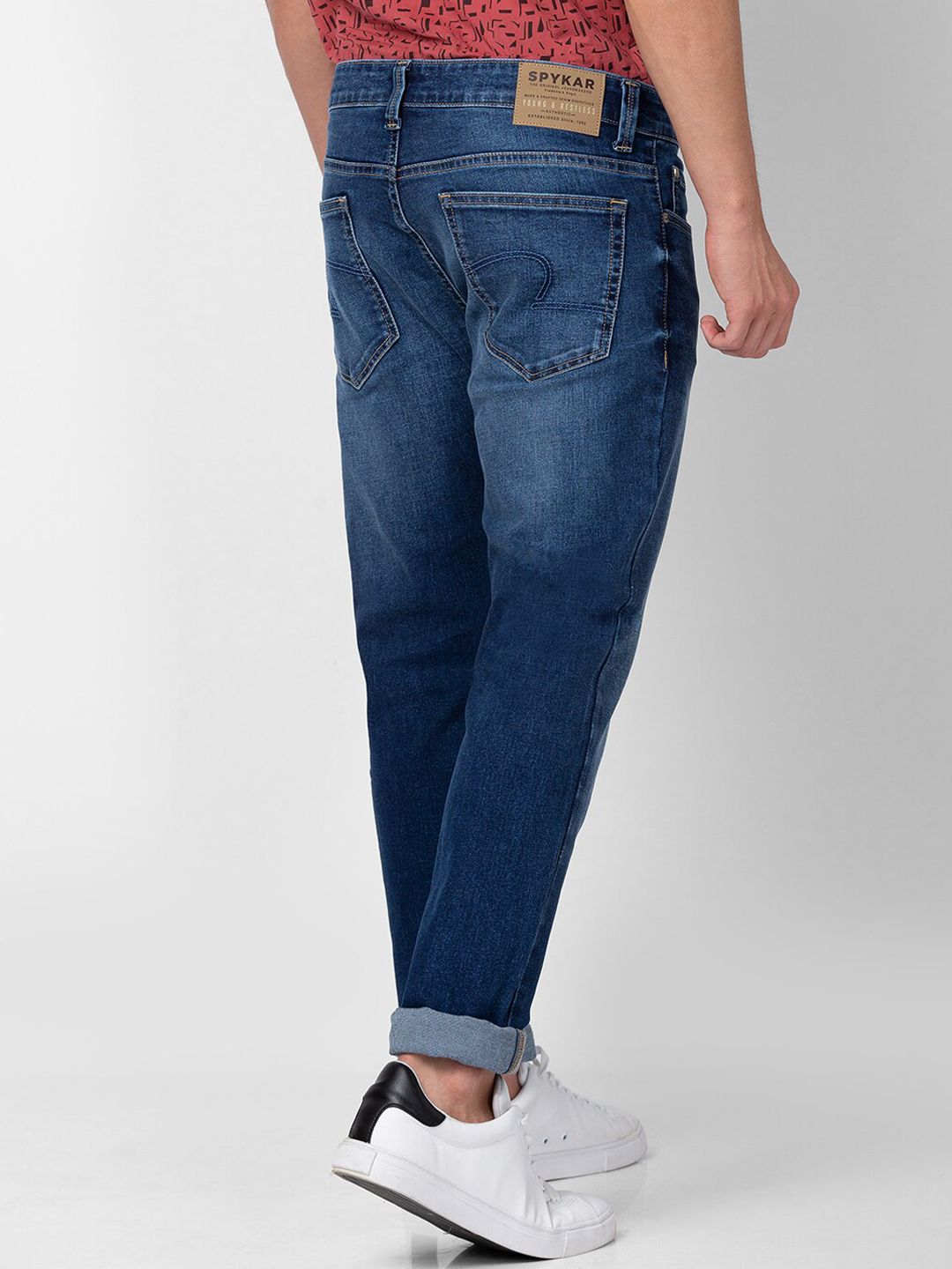 SPYKAR Men Slim Fit Low-Rise Light Fade Stretchable Jeans