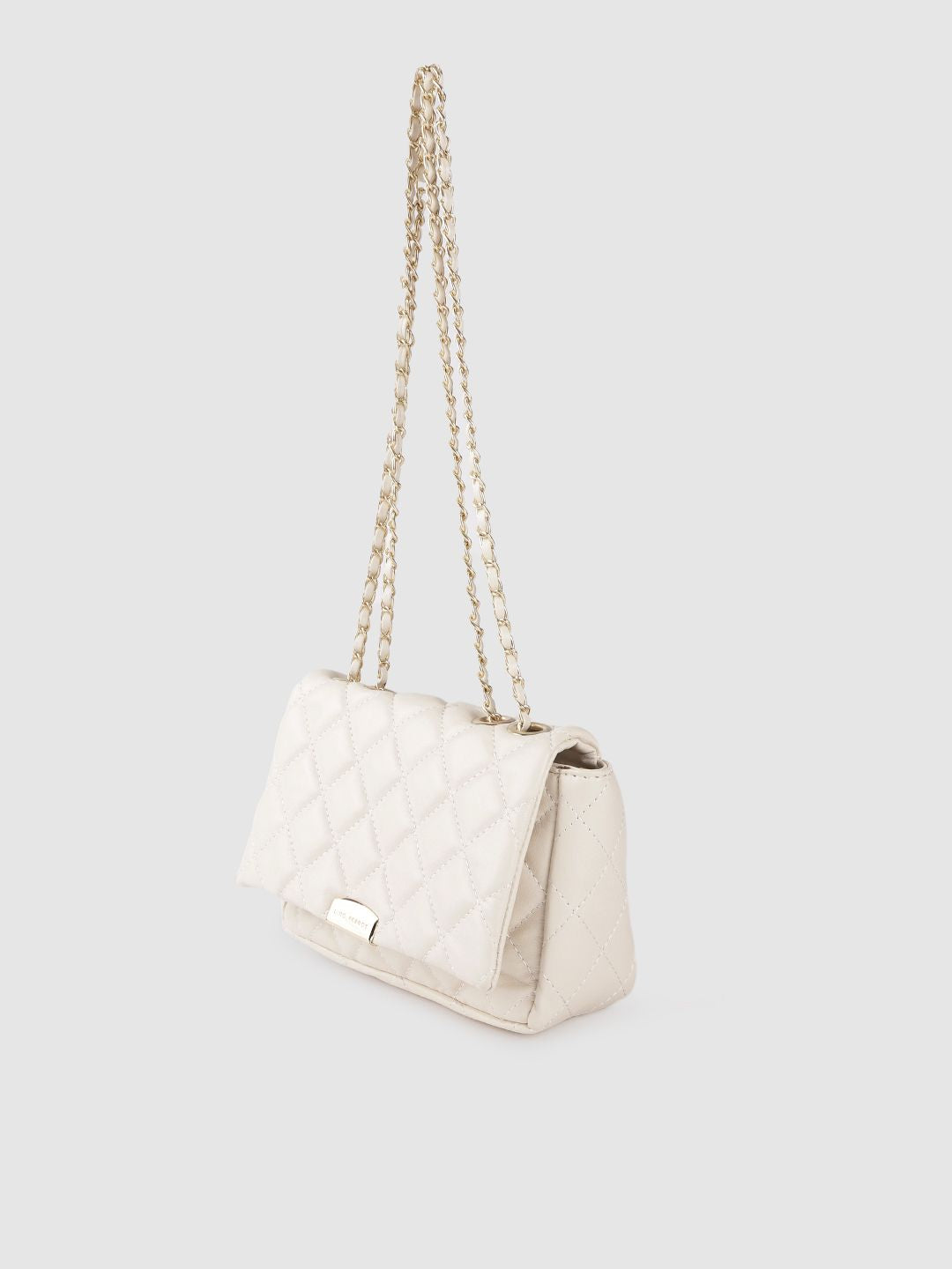 Lino Perros Off White Quilted Shoulder Bag