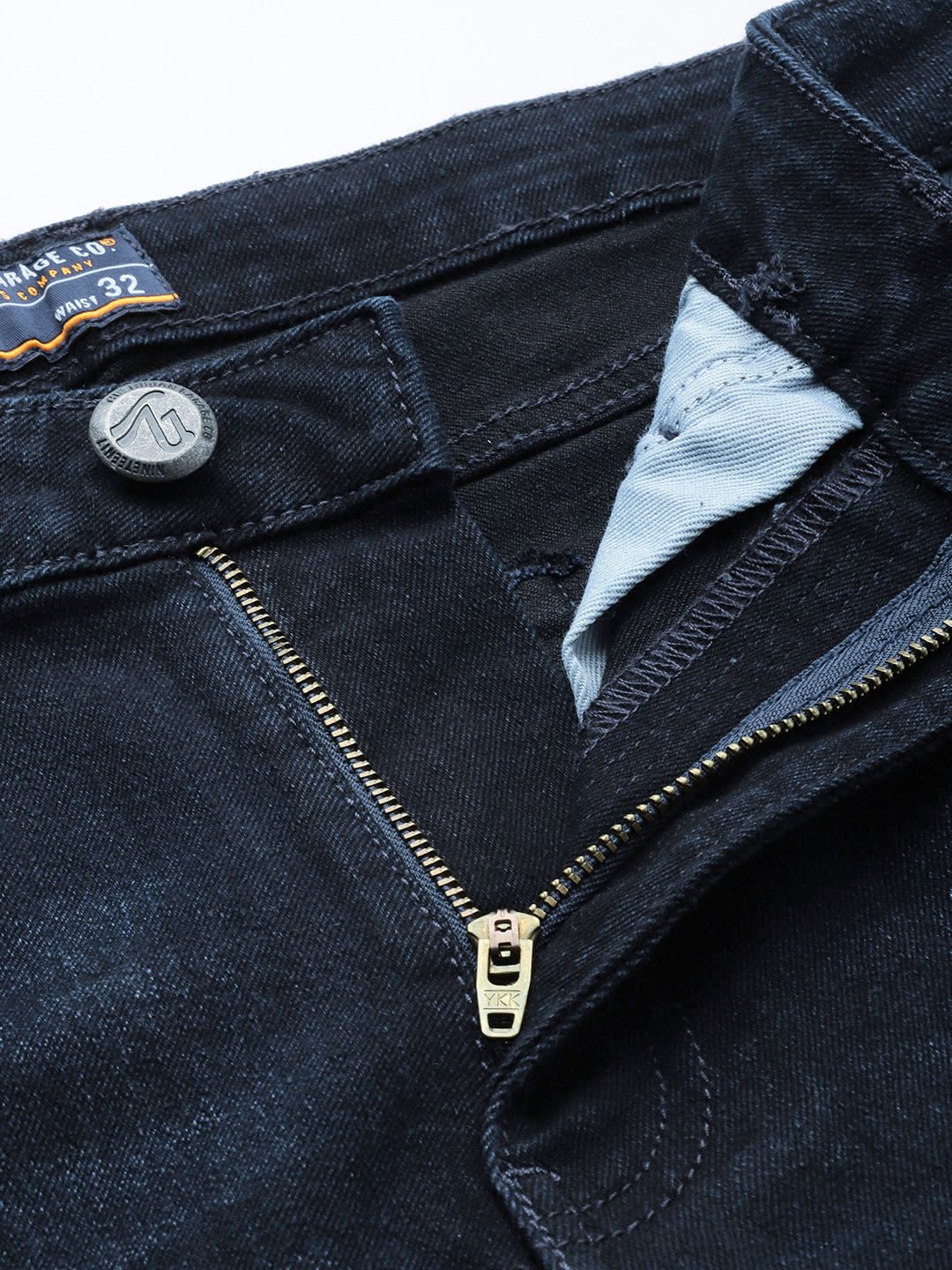 The Indian Garage Co Men Slim Fit Light Fade Stretchable Jeans