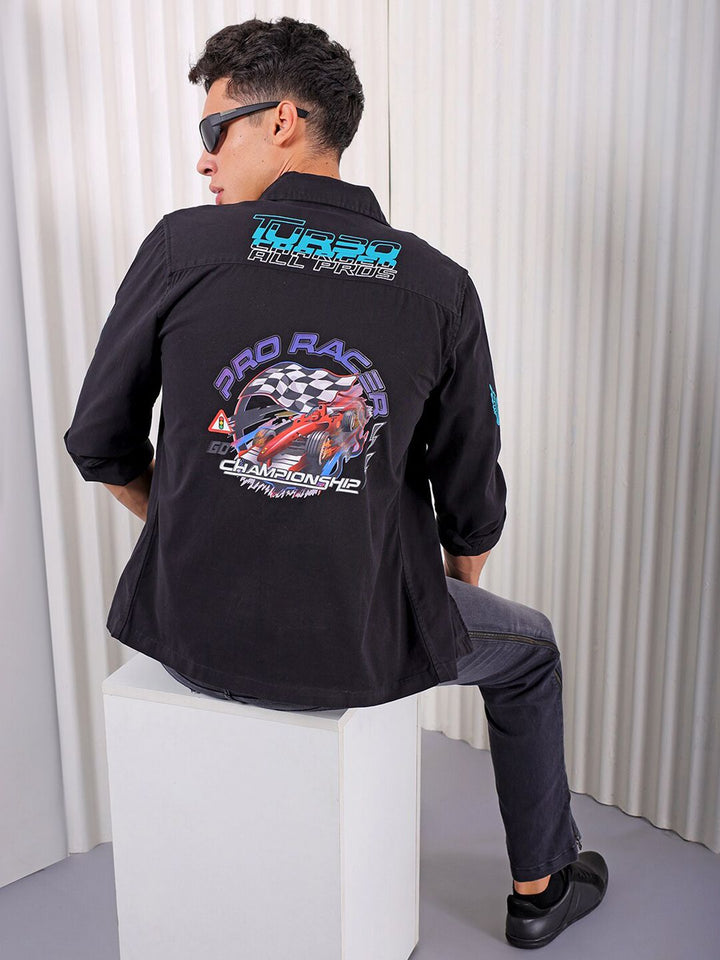 The Indian Garage Co Spread Collar Printed  Cotton Casual Shirt