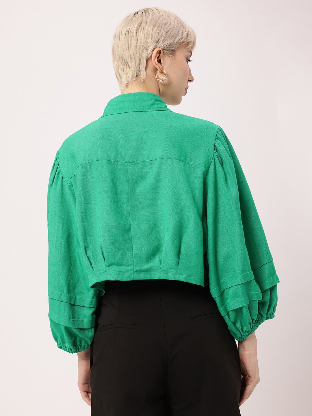 Holiday Passion Play Chic In Puff Sleeves Shirt