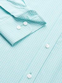 Park Avenue Men Blue Gingham Checked Pure Cotton  Slim Fit Formal Shirt