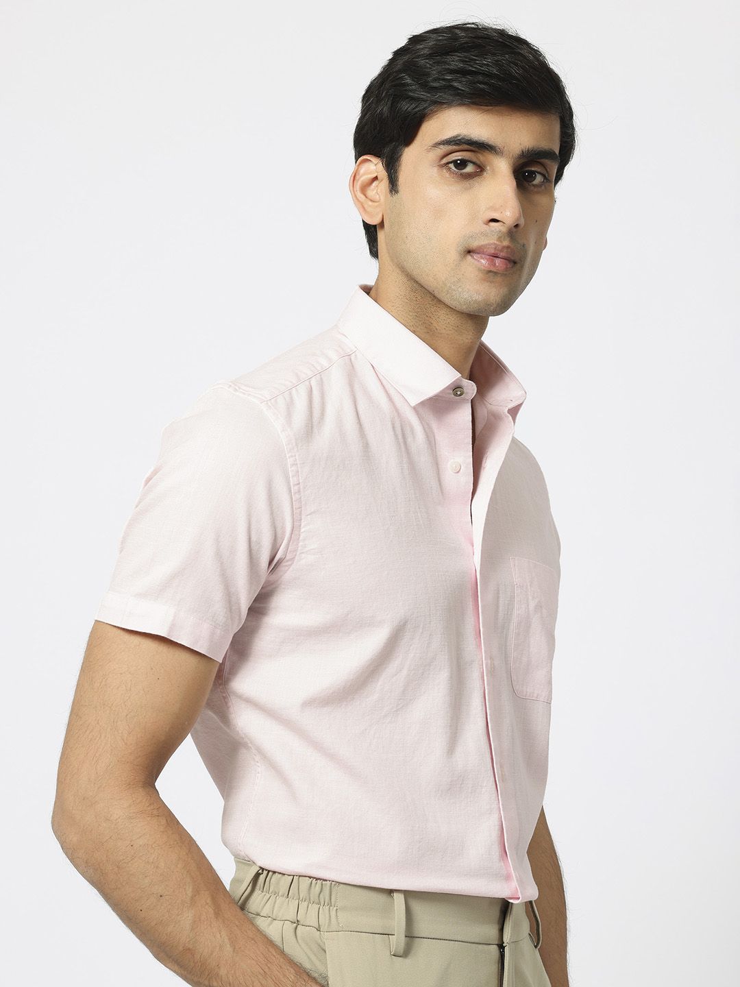RARE RABBIT Men Darwin Slim Fit Opaque Cotton Shirt