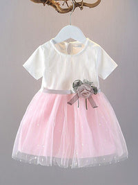 YK Girls Cotton Fit & Flare Dress