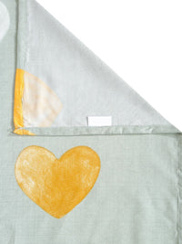 KLOTTHE Green Conversational Polycotton 300 TC Single Fine Bedsheet with a Pillow Cover-89 x 59 inches