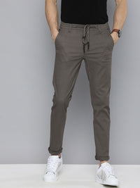 The Indian Garage Co Men Grey Slim Fit Chinos Trousers
