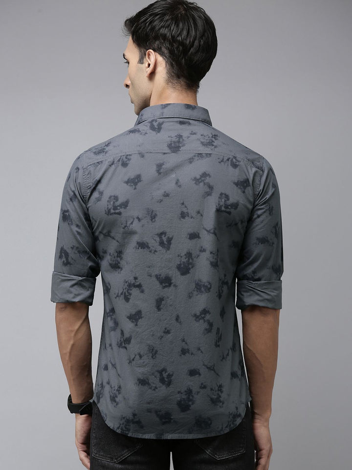 SPYKAR Men Slim Fit Printed Pure Cotton Casual Shirt