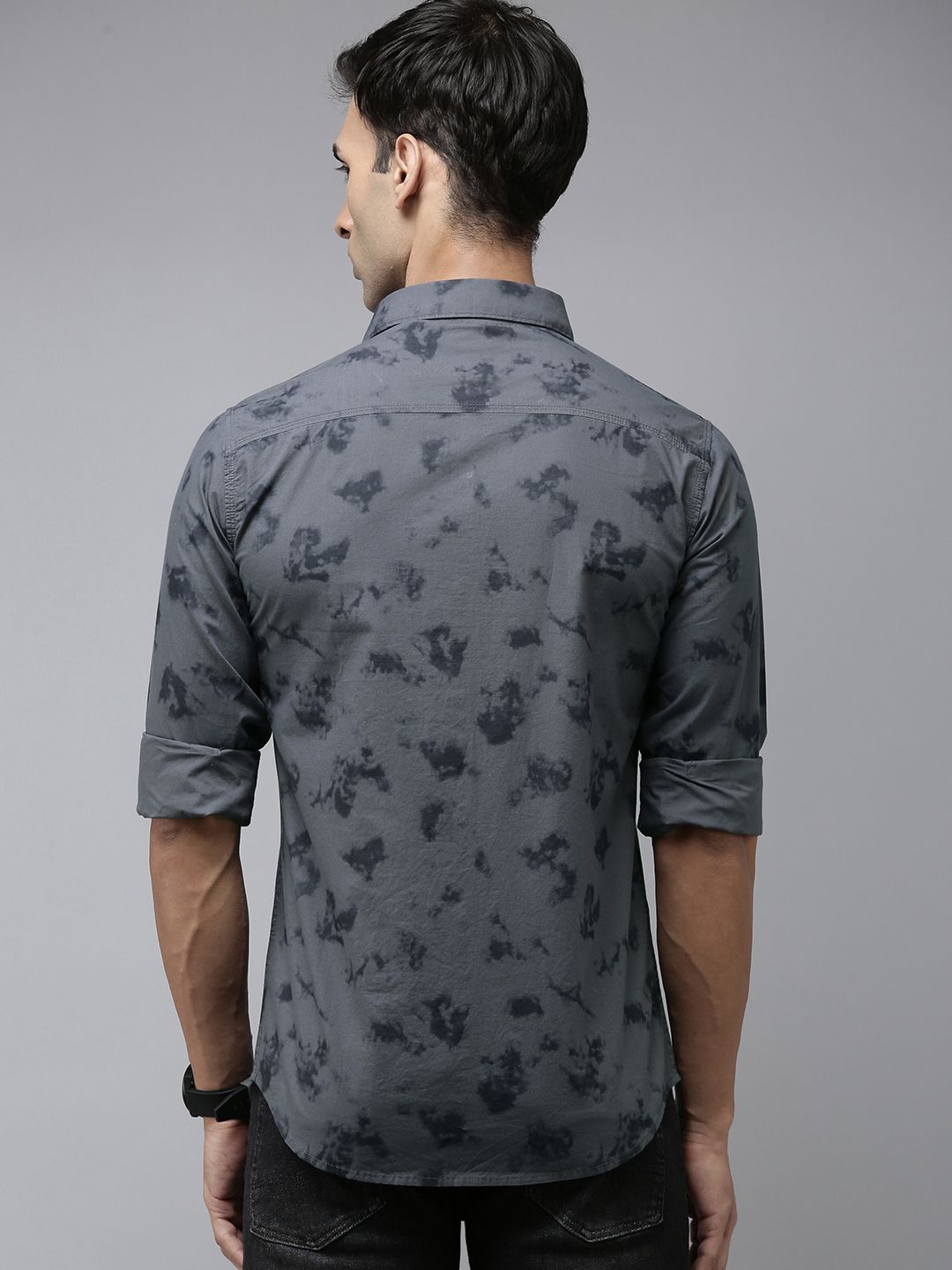 SPYKAR Men Slim Fit Printed Pure Cotton Casual Shirt