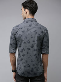 SPYKAR Men Slim Fit Printed Pure Cotton Casual Shirt