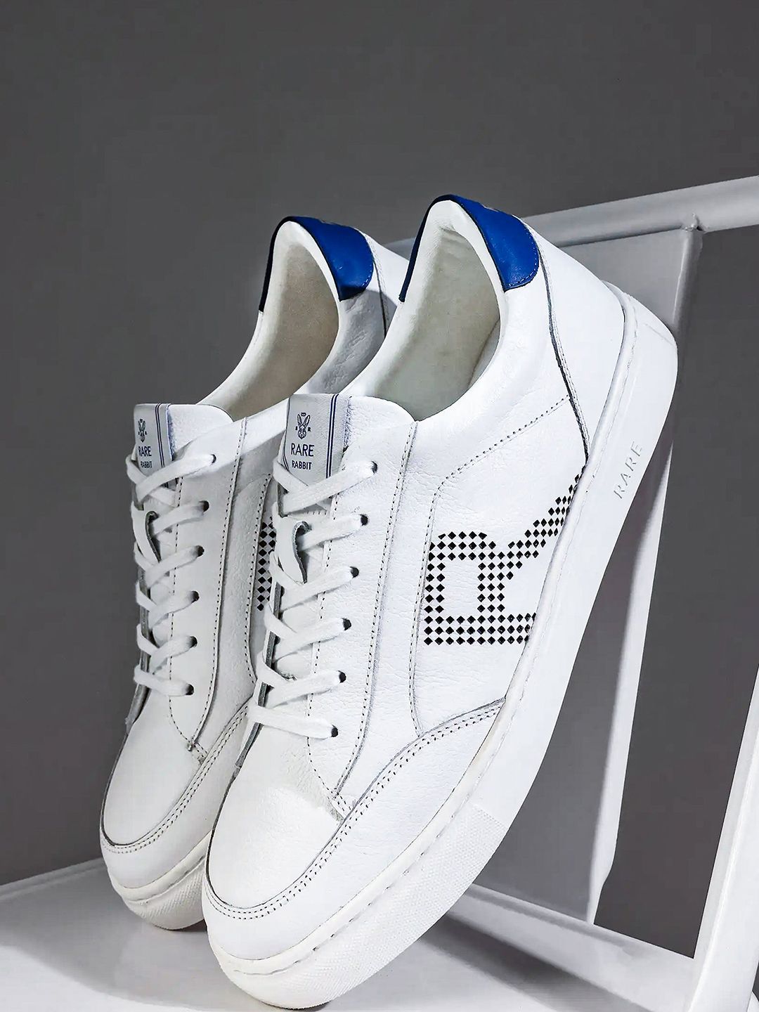 RARE RABBIT Men Perforations Leather Sneakers