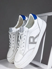 RARE RABBIT Men Perforations Leather Sneakers