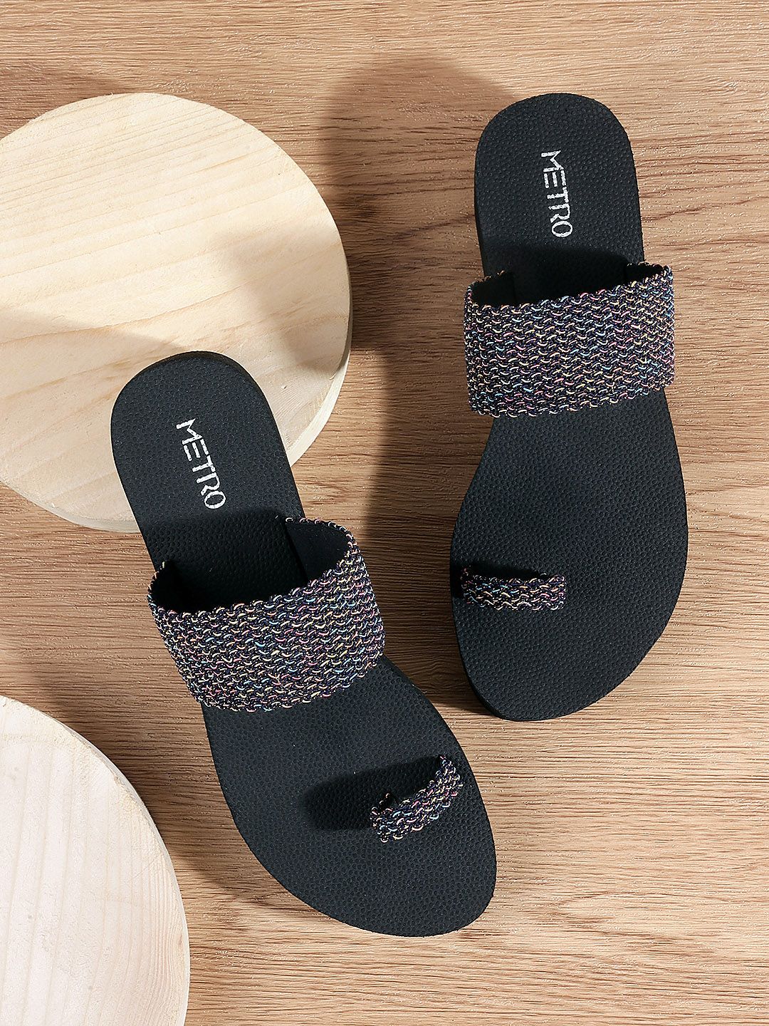 Metro Textured One Toe Flatform Heels