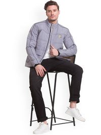 Being Human Men Grey Checked Longline Open Front Jacket