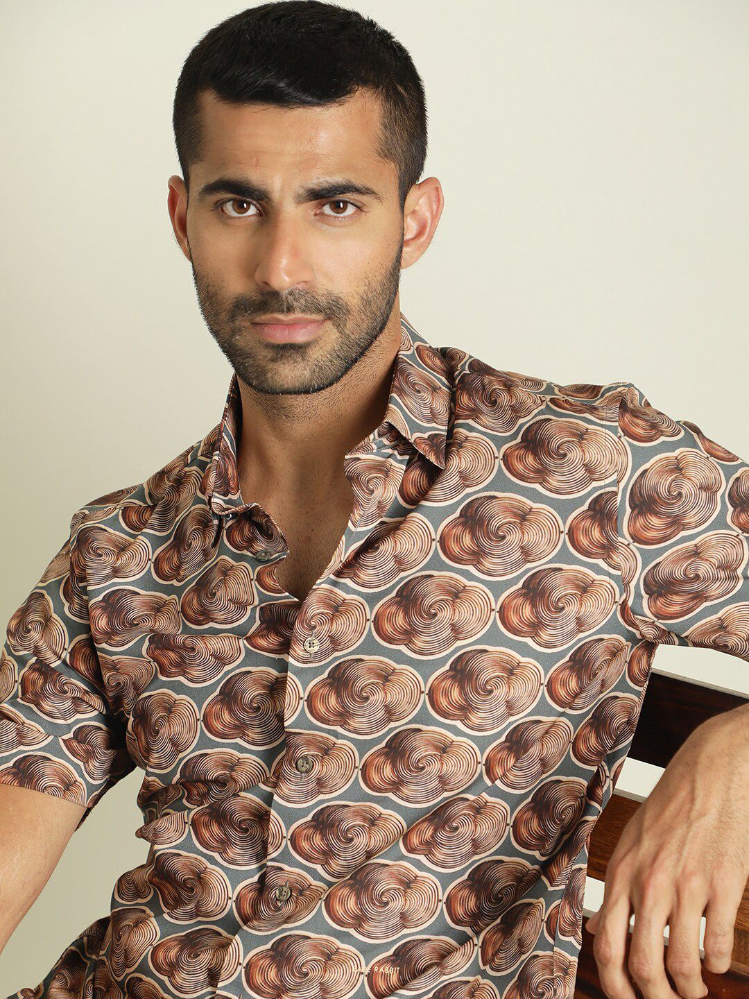 RARE RABBIT Men Tymon Slim Fit Printed Shirt