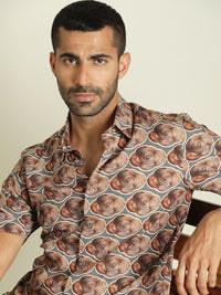 RARE RABBIT Men Tymon Slim Fit Printed Shirt